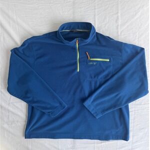 Orvis Trout Bum Fleece Pullover XXL Blue 1/4 Zip Outdoor Gorpcore Dadcore Hiking